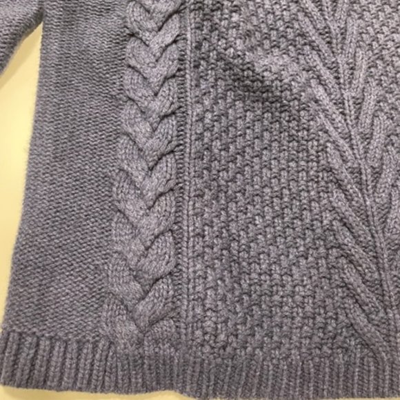 BANANA REPUBLIC Deep Navy Cable Knick Thick Sweater BNWT~ Size Large - Picture 3 of 14